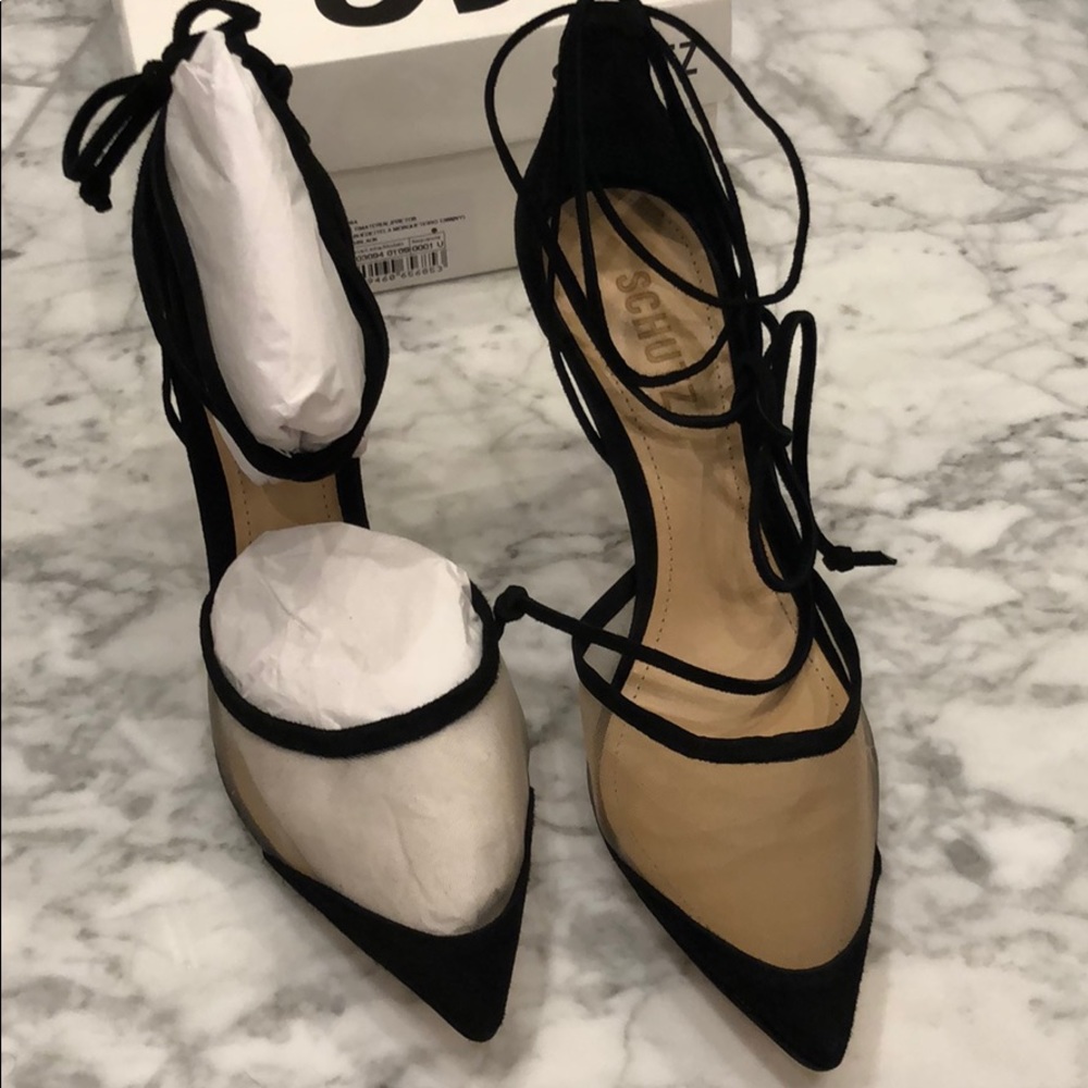 SCHUTZ Black ankle strap High Heel